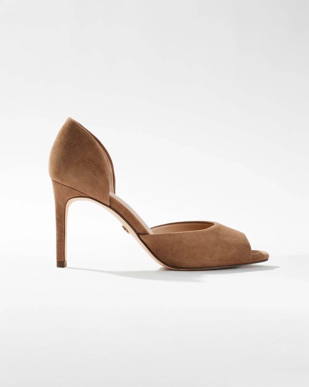 Peep Toe Suede Pump
